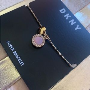 DKNY Heart Charm Slider Bracelet